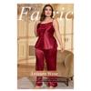 Large Size Camisole Sling+Pants Pajamas Women Bathrobe Sexy Dressing Gown Home Dress Ice Silk Homewear Suit