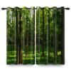 2 pcs Forest Landscape Blackout Curtains Green Nature Scenery for Bedroom Living Room Thermal Insulated Room Darkening Drapes