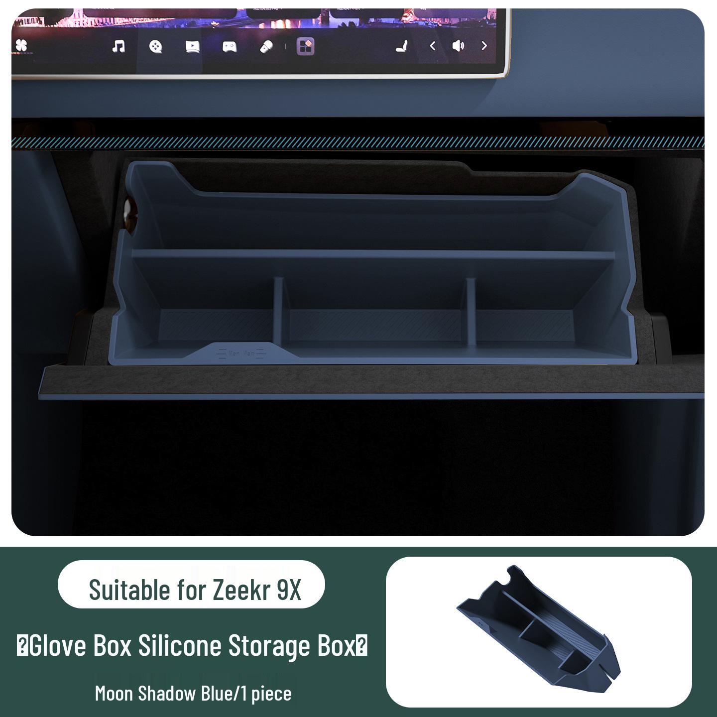 Silicone Organizer for Zeekr 9X Glove Box Storage Compartment Accessories