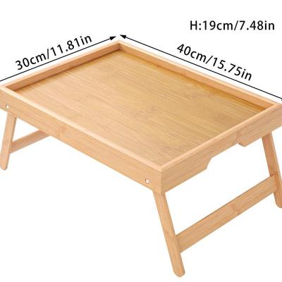 RuHan Bamboo Folding Laptop Desk and Tray