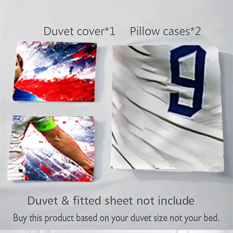 3 Stück Harry Kane Jubel Poster Bettwäsche-Sets Für Alle Größen Neu 3D Gedruckte Bettdecke Bettbezug Kissenbezug Schlafzimmer Dekoration