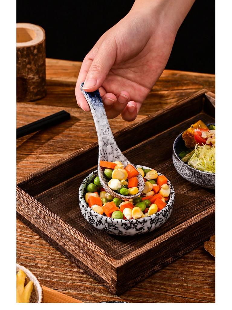 Japanisches Keramik-Dip- & Sojasaucen-Schälchen-Set - Snackteller & Geschirr