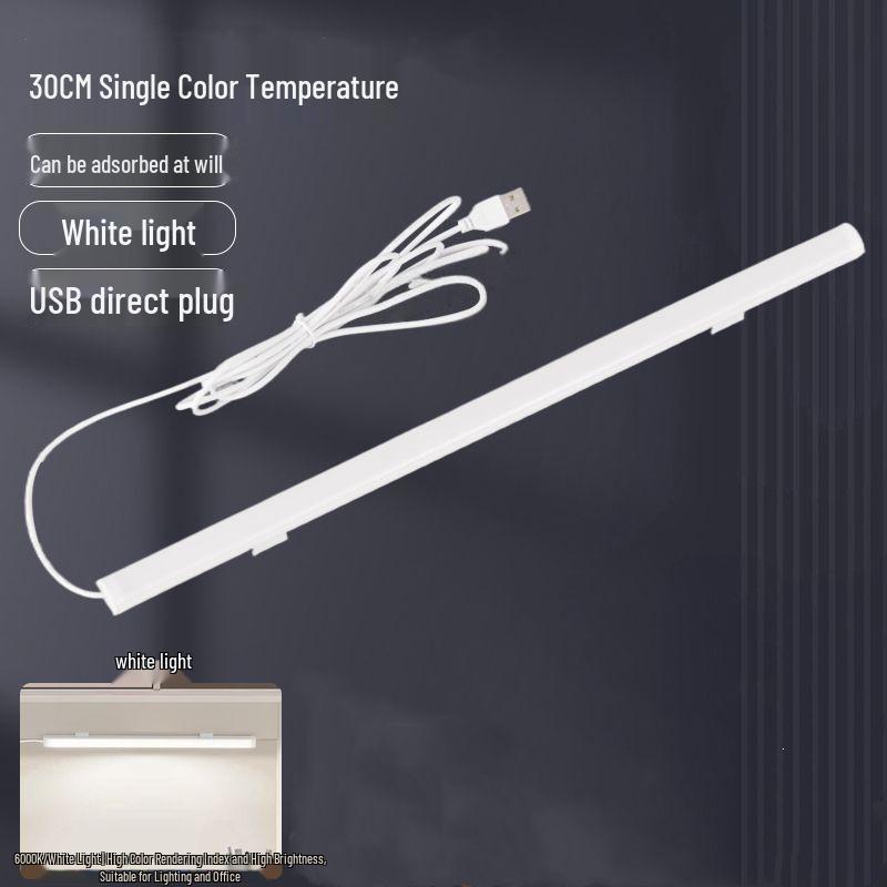 USB Bedroom Eye-Friendly LED Desk & Bedside Lamp with Magnetic Night Light Tube
