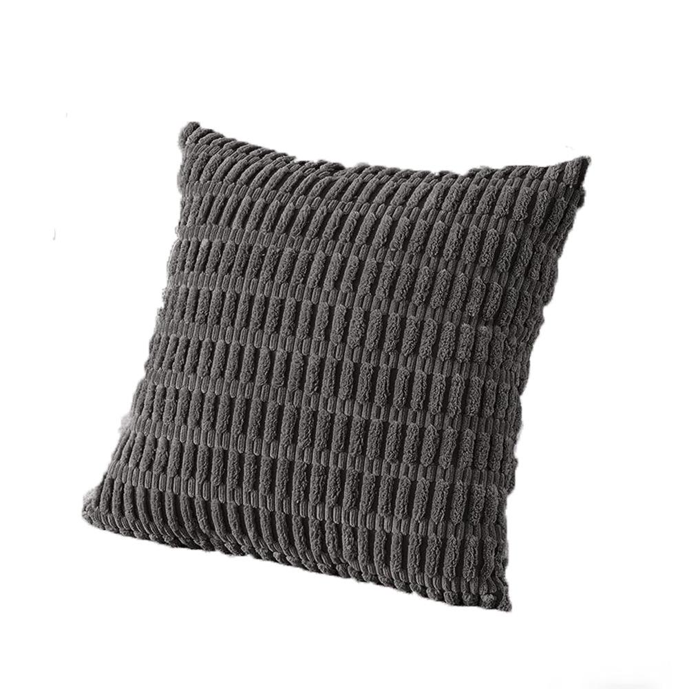Solid Color Corduroy Throw Pillow Cover for Sofa, Bedroom, Car & Hotel