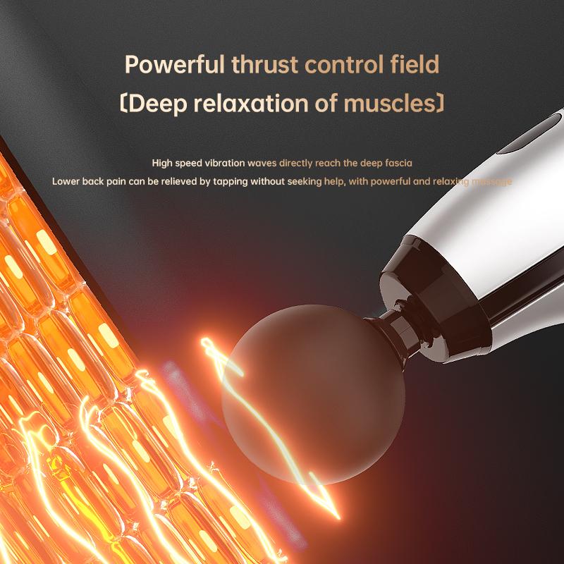 Multifunctional Muscle Relaxation Long-handle Massage Gun Remission Deep Tissue Percussion Body Electric Massage Gun