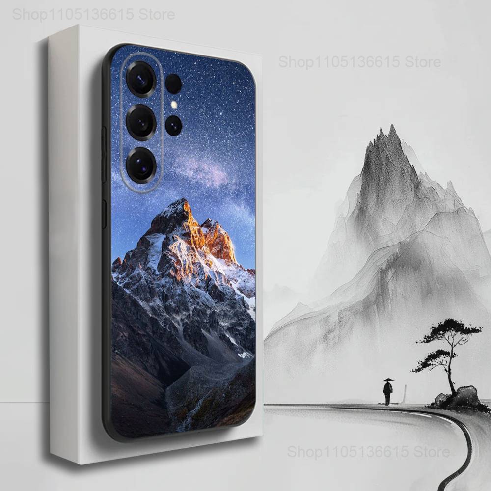 Sacred Mount Everest Phone Case For Samsung S25,S24,S23,S22,S21,S20,S10,S9,Ultra,Plus,Lite,FE,Soft Silicone Black Cover
