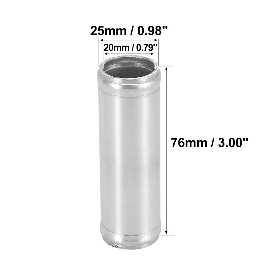 X AUTOHAUX Set țeavă de legătură furtun cu 2 coliere Aliaj de aluminiu 25mm OD 76mm Lungime