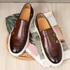 Foreign trade 48 large size men's shoes 2025 popular fashion casual men's shoes British style men's versatile leather shoes
