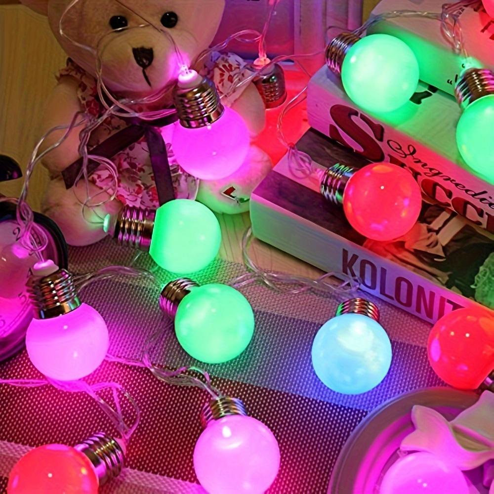 Guirlande Lumineuse Ampoule 5m 20 LED Étanche Solaire/Batterie pour Fête Intérieur/Extérieur Décoration Jardin Noël Guirlande Lumineuse