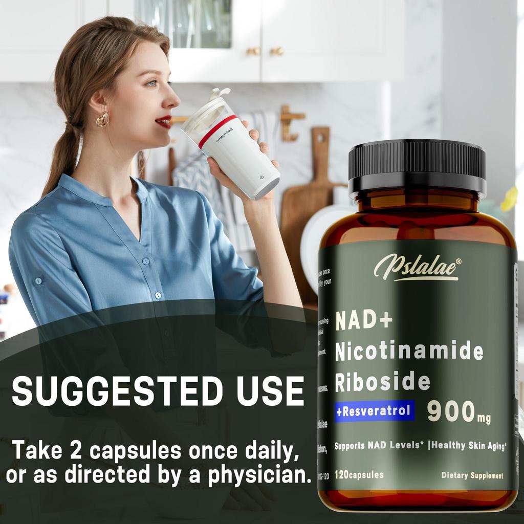 Liposomales NAD+Resveratrol - Hochreines NAD-Supplement mit Anti-Aging-, Energie-steigernden und Fokus-verbessernden Wirkungen