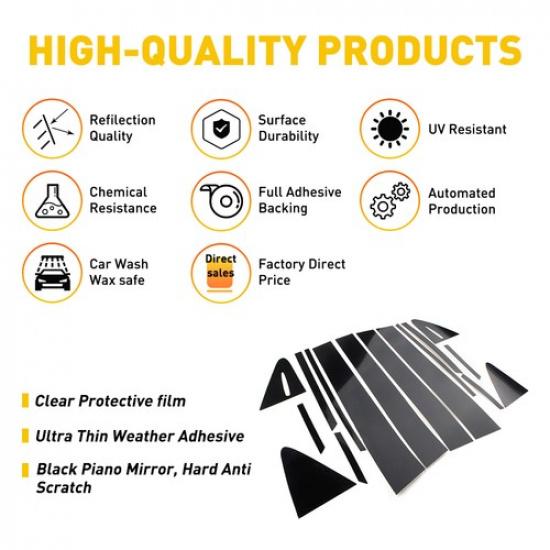 16X Pillar Posts Door Window Trim Cover for - Toyota Accessories Corolla