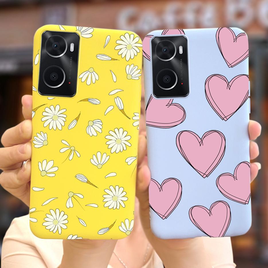 For Oppo A76 Case CPH2375 Fashion Cartoon Girls Cover For Oppo A96 Soft Silicone Case For Oppo A36 A 76 96 OppoA76 OppoA96 Shell