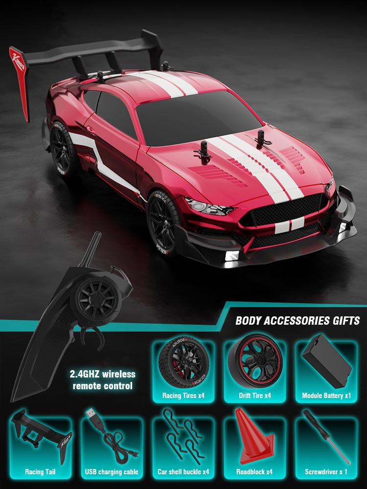 Non-Toxic 4Wd Rc Drift Car 1/14 Radio Controlled Racing Cars 50Km/H High Speed Electric Children'S Racing Vehicle Toys For Children Kids Gifts