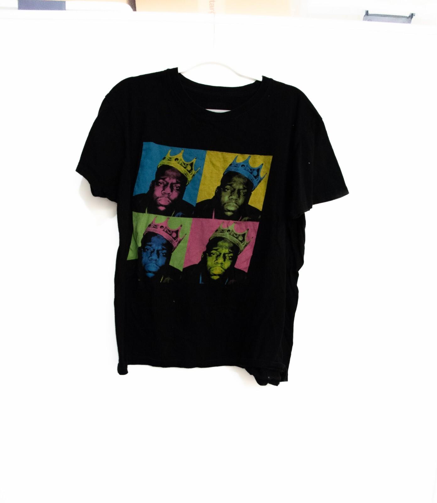 The Notorious BIG Mens Black Cotton T-Shirt Graphic Print Short Sleeve XL XXXL
