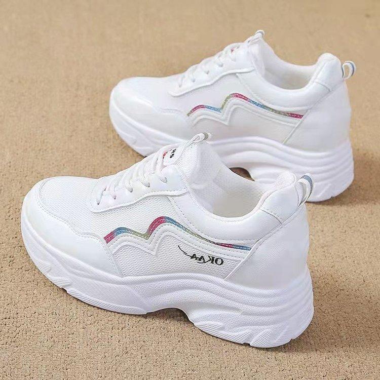 

Обувь Daddy женская ins tide 2025 новая весна интернет знаменитости повседневная удобная студенческая обувь из кожи с крошкой 40 разноцветный