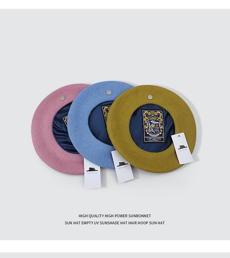 Schicke Wollberet im Duftstil für Damen - Vielseitige Malerhut für Herbst/Winter mit Retro-Flair.