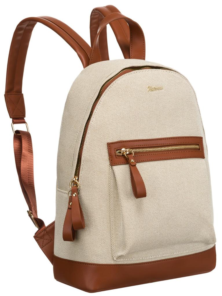 PTN CAN-05-5808 Nat-Brown Canvas Backpack