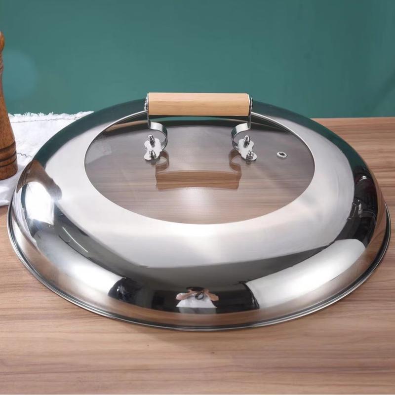 Xihe 40cm Visible Iron Pot Lid with Standable Handle