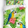 Parrot Flowers Green Tropical Plant Leaves 3pcs Bedding Set For Double Bed Home Textile Duvet Cover Quilt Cover Pillowcase