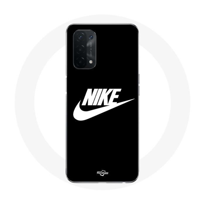 Coque pour Oppo A74 - MANIACASE - Nike Logo - Souple - Protection - Mixte noir