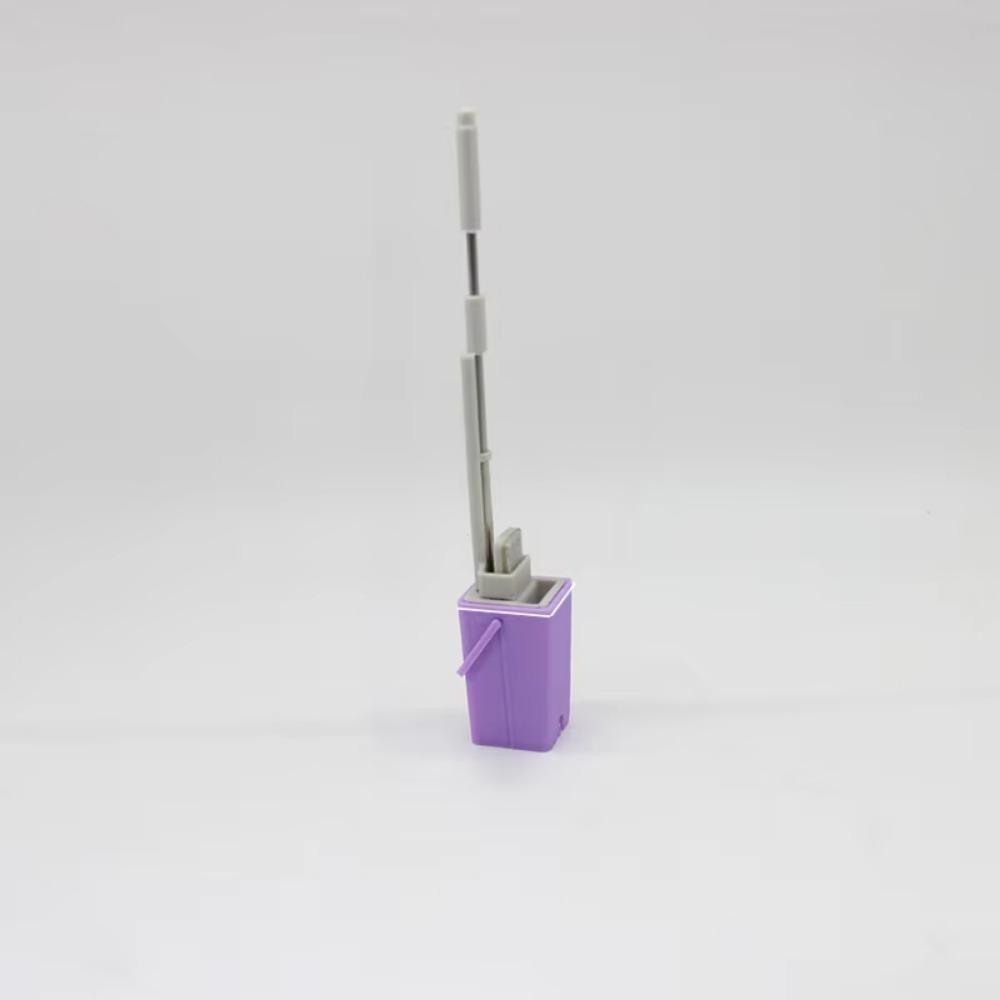 Pretend Play Miniature Cleaning Mop 1/12 Scale Doll Flat Mop Dollhouse Broom Mop  OB11 BJD