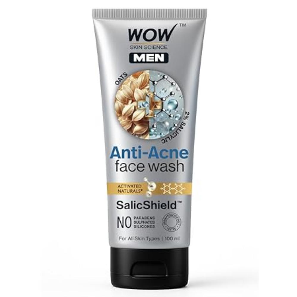 

WOW Skin Science MEN OAT EXTRACT + 2% SALICYLIC ACID Anti-Acne Face Wash || Targets Acne & Prevents Breakouts |100 ML 100 ML