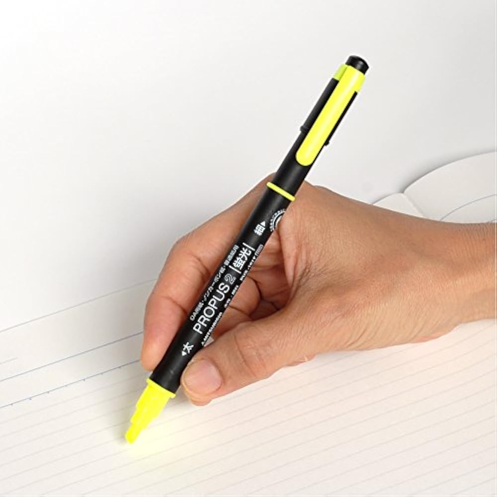 Mitsubishi Pencil Highlighter Propus 2 Bold and Fine, 5 Colors PUS101TN5C