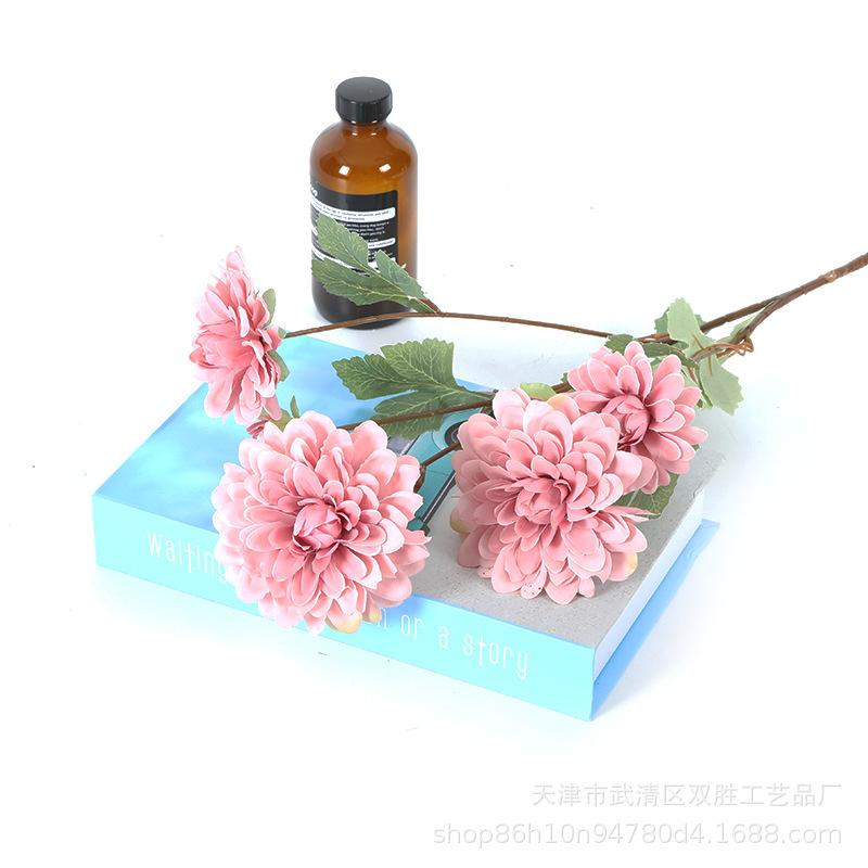 6-Head Ruyi Chrysanthemum Silk Flower Arrangement for Wedding Arch, Living Room & Stage Décor