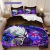 Clouds Black Background Threepiece Set 1 Duvet Cover 2 Pillowcase Without Core Soft And Comfortable Duvet Cover And Pillowcase Bedding Set