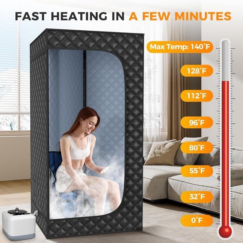 Portable Steam Sauna Kit Household Whole Body Sauna Box Promote Blood Circulation Sweat Steam Room