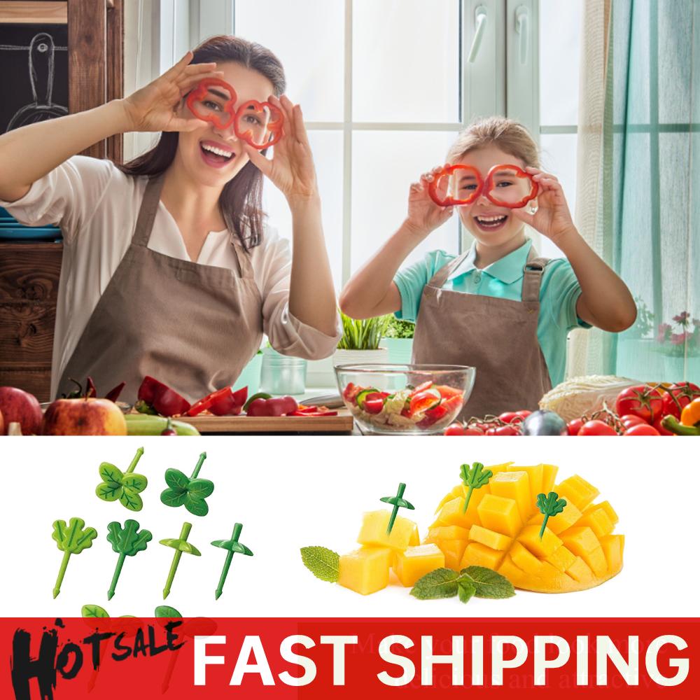 

Home Party Decor Forks Pick 8 Pack Cartoon Fruit Stick Cute Mini Food Picks Lunch Accessories Leaf Shapes for Sandwich Salad spain