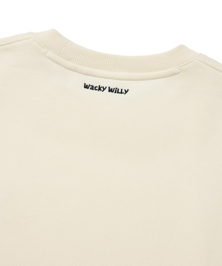 WACKY WILLY Wappen Sweatshirt Cream