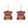 Chic Acrylic Christmas Fireplace Earrings - Perfect Holiday Party Gift