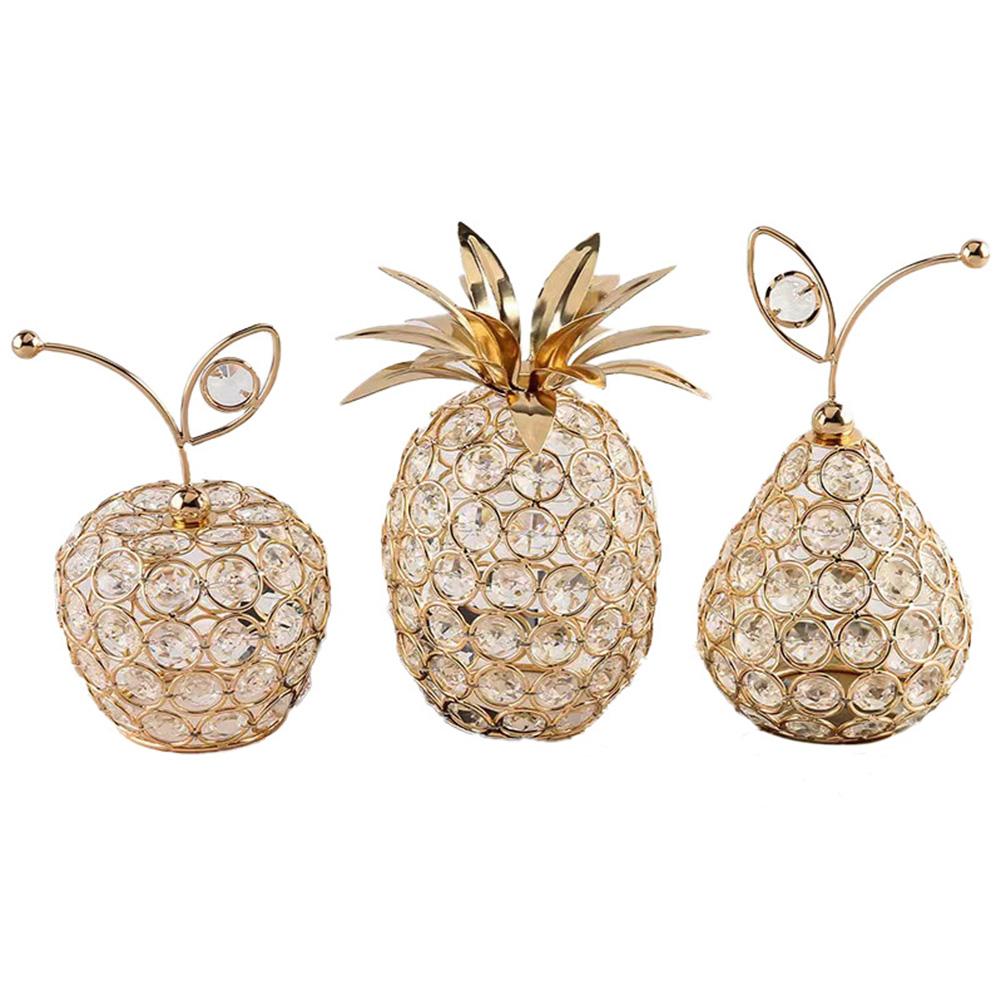 3D For Crystal Fruit Ornament for Home Decoration and Wedding Centerpiece Elegant Rhinestone Accent for Tables and Shelves