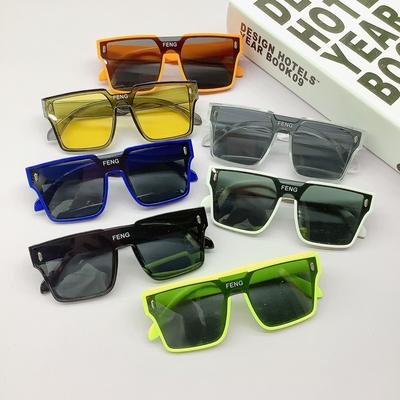 Fashion Children'S Box Sunglasses Boys And Girls Trend Casual Sunglasses Uv Protection Full Frame Glasses