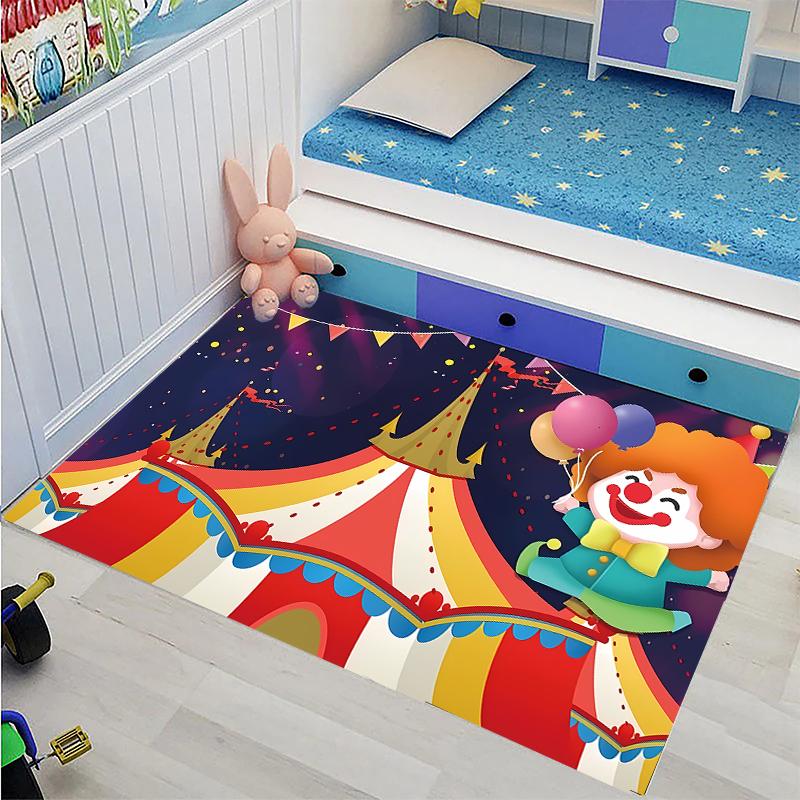 Amazing Circus Performance Large Area Carpets for Home Living Room  Children's Bedroom Sofa Doormat  Floor Rugs Anti-slip  Decor