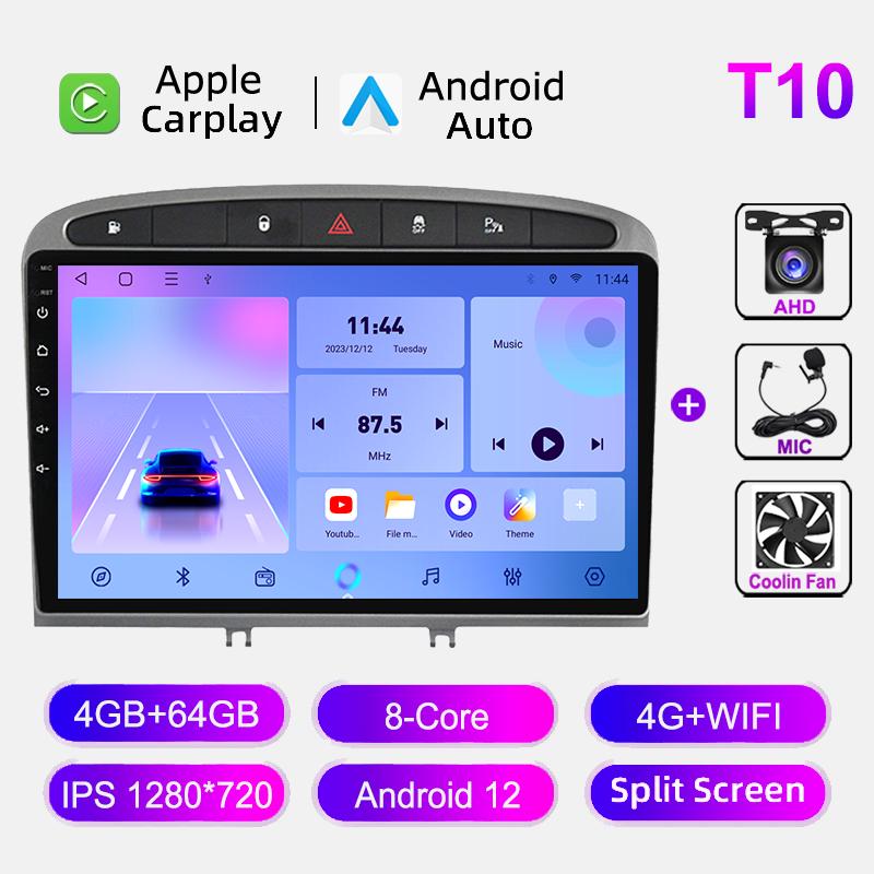 Car Radio For Peugeot 408 2012-2020 For Peugeot 308 T7 2007-2015 Carplay Multimedia Video Player Navigation GPS Touch Screen HU