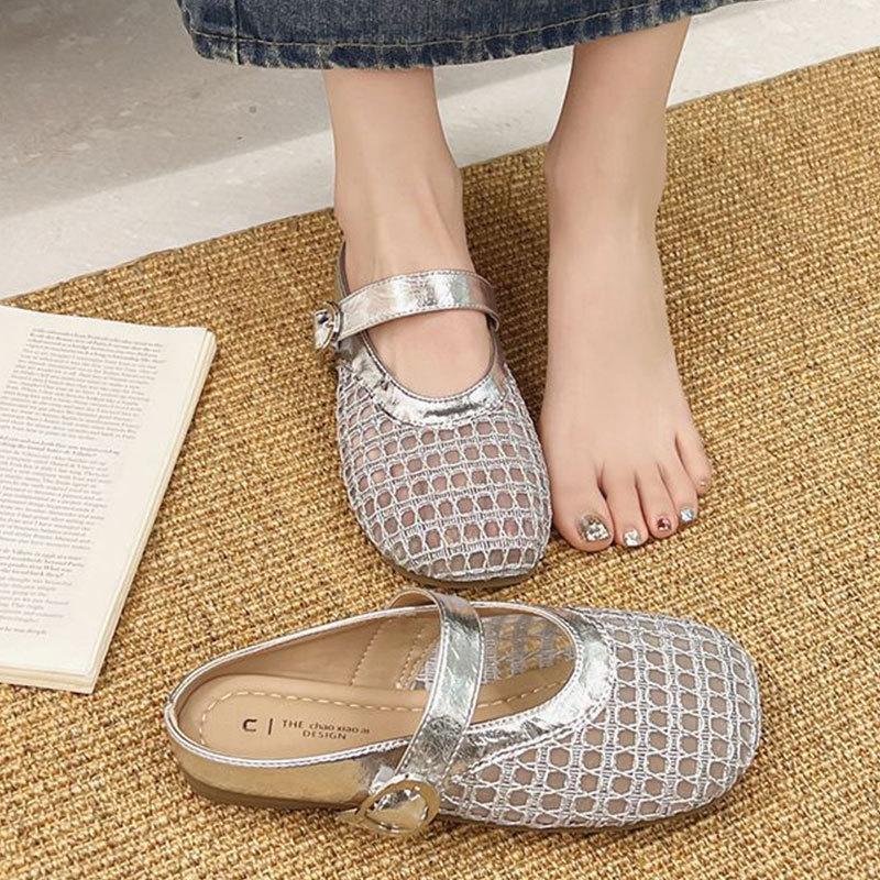 Märke trasig kod rea första lager kohud damskor mjuk sula inte trötta fötter enkelskor Mary Jane-skor inre höjdhöjande skor tofflor