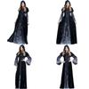 Enchanting Women's Wicked Queen Gothic Witch Costume With Elegant Long Bell Sleeves