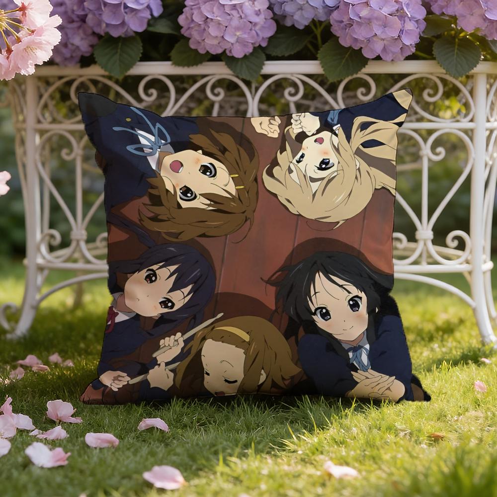 Anime K-K-ON! Cute Cushion Cover Home & Car Dual-Scene Pillow Cover: Reversible for Premium Comfort