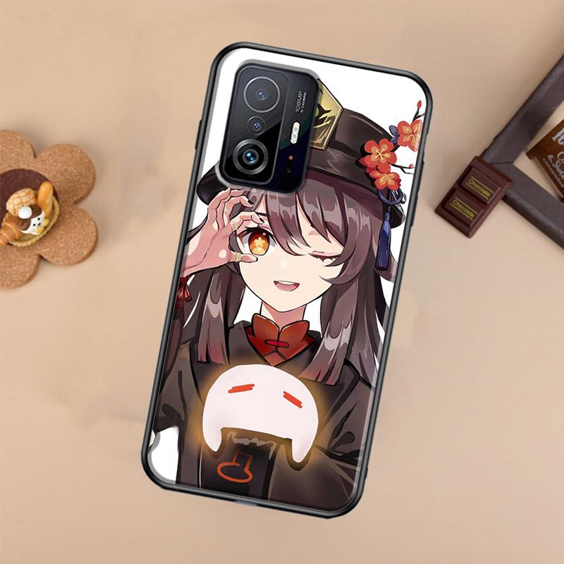 Hu Tao Genshin Impact Cartoon Case For Xiaomi POCO X7 X6 Pro X3 X5 M6 F3 F5 F6 Pro 11T 12T 13T 14T Pro 13 14 Ultra Cover
