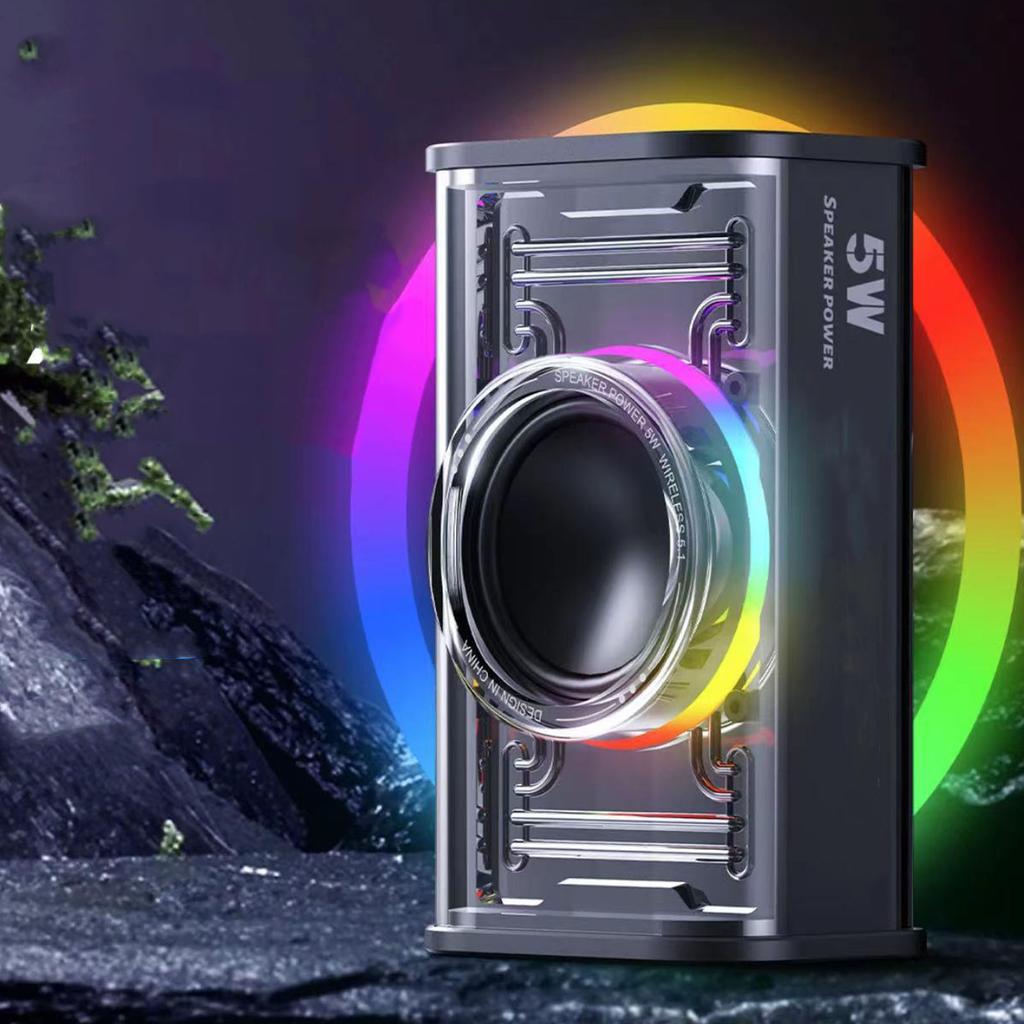 Spker with Colorful Lights Loud Subwoofer Surround Sound Rechargble Wireless Spker