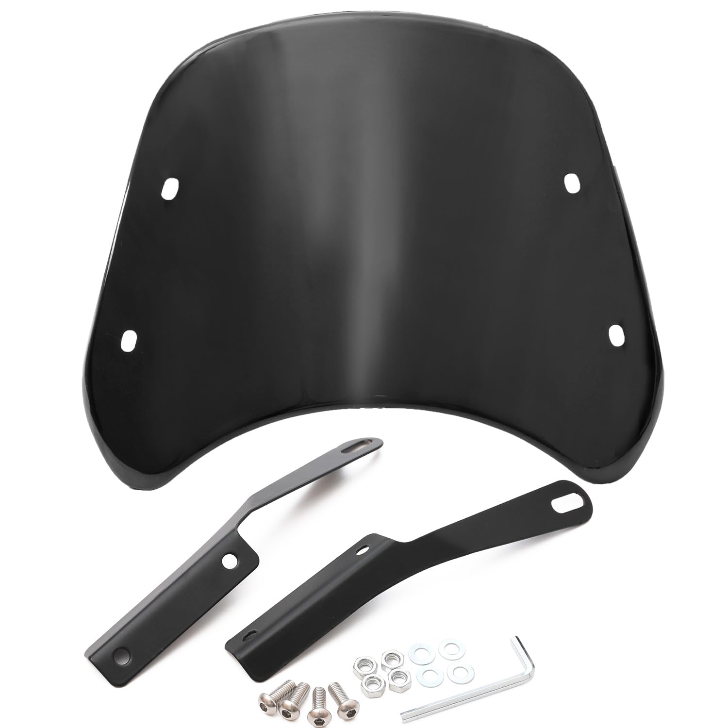 

[Mechanic-Supervised] Motorcycle Windshield, Windscreen, Meter Visor, Universal Type (Includes Mounting Brackets)