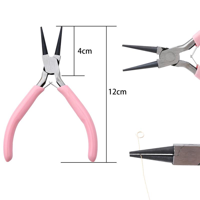 Handmade Trumpet Mini Jewelry Pliers Set: Pointed Nose & Round Nose for DIY Wire Wrapping & Beading