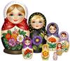 Russian Matryoshka Dolls Illustration Women's Hoodies