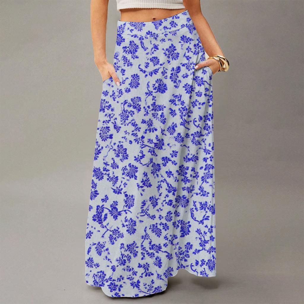 Women's Flowing Maxi Dress Regular Casual Summer Floral Print Bohemian  Skirt