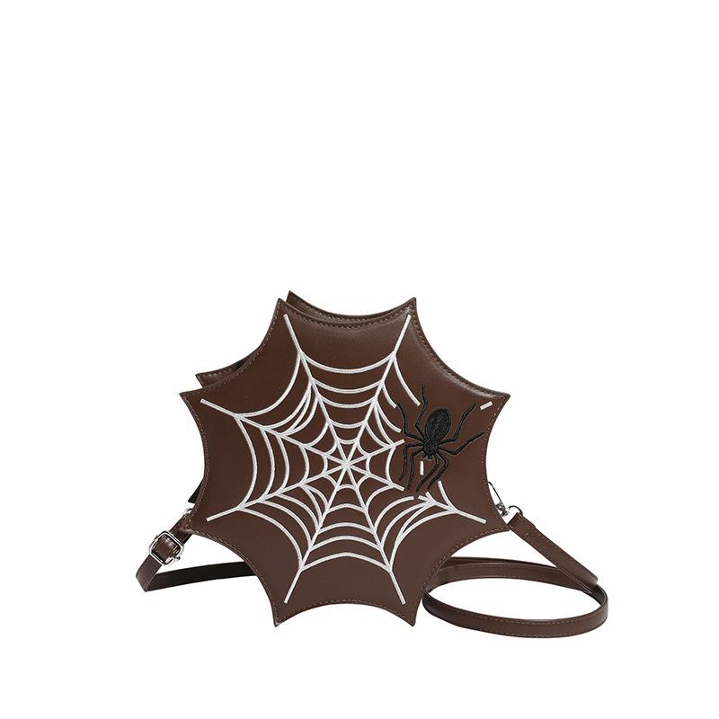 Embroidered Fabric Pasted with Embroidered Stamps, Spider Web Women's Bag, Single-shoulder Crossbody Bag