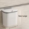 1pc Large Capacity Wall-Mounted Trash Can - Easy-Install, Space-Saving Design for Kitchen & Bathroom -Plastic, Open-Top Waste Bin with Back Hook