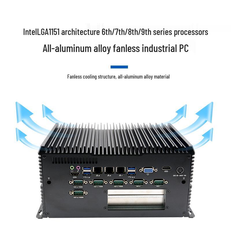 Fanless Embedded Industrial PC with 3 LAN & 6 Serial Ports