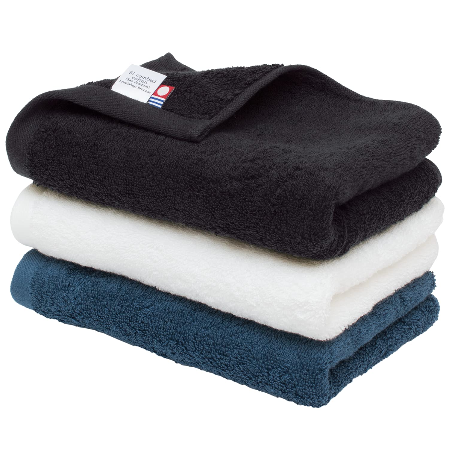 

Bloom Imabari Certified Face Assorted San Joaquin Made in Cotton Towels, 3-Piece Set, Leon, Hotel-Grade, Cotton, Thick, Absorbent, Japan, 100% (Night